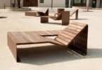 mobilier urbain en bois bancs